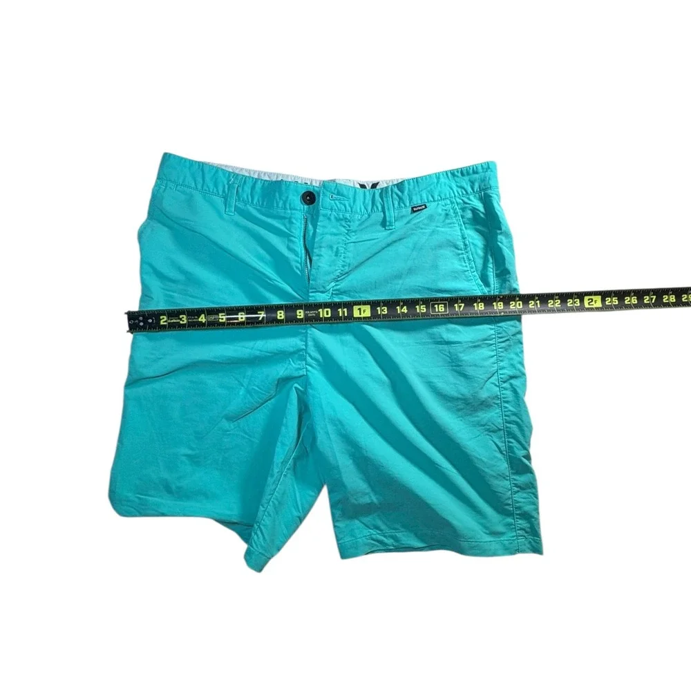 Hurley Walk Shorts Mens 34 Teal Excellent Buckle Exclusive Hybrid 21 Outseam